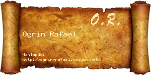 Ogrin Rafael névjegykártya